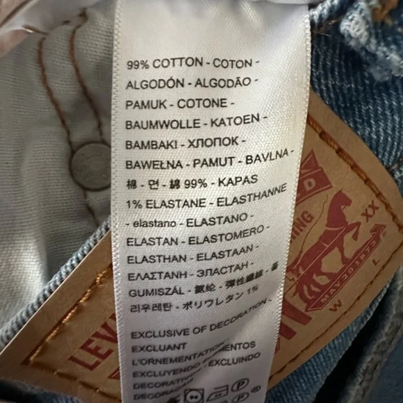 Levi's® Women’s 501 Original High Rise Distressed Hem Cut Off Shorts Size/25 - Picture 10 of 14